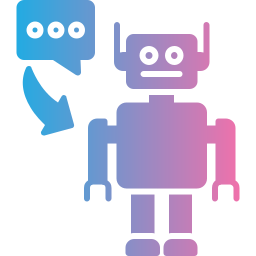 Robot assistant icon