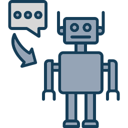 Robot assistant icon