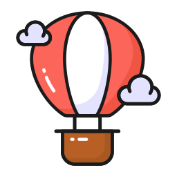 Hot air balloon icon