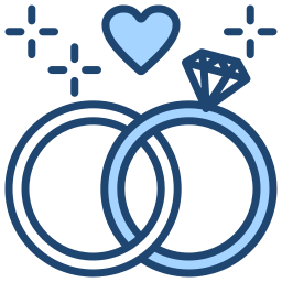 Wedding rings icon