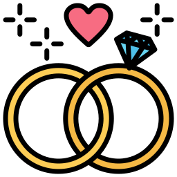 Wedding rings icon