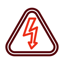 Electrical danger sign icon