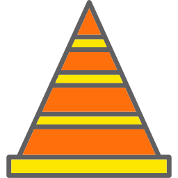 graphique pyramidal Icône