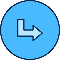 Right arrow angle icon