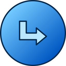 Right arrow angle icon