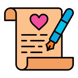 Wedding contract icon