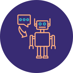 Robot assistant icon