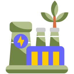 Eco factory icon