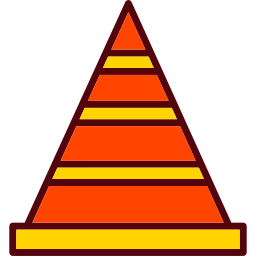 graphique pyramidal Icône