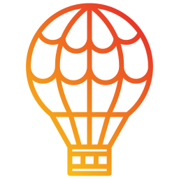 Hot air balloon icon