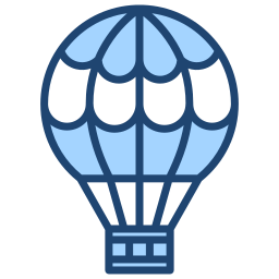 Hot air balloon icon