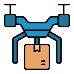 Drone delivery icon