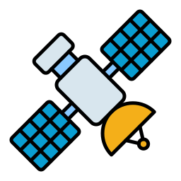 Space satellite icon