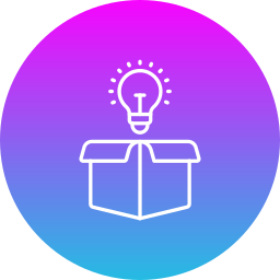 Think outside the box icon