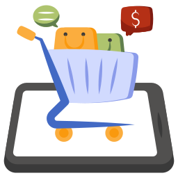 Mobile shopping icon