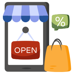 Mobile shop icon