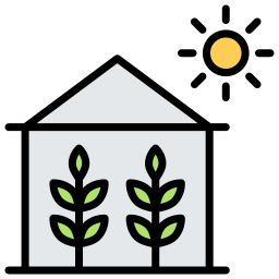 Green house icon