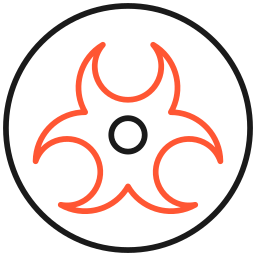 Biohazard sign icon