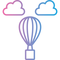 Hot air balloon icon