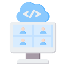 Coding cloud icon