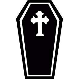 sarg mit kreuz icon