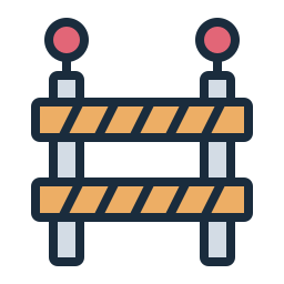 Road barrier icon