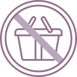 No shopping cart icon