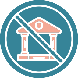 Bank building icon