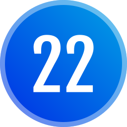 Number 22 icon