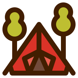 Camping tent icon