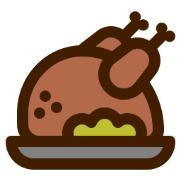 Roast chicken icon