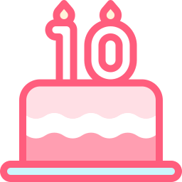 10th anniversary icon