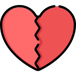 Broken heart icon