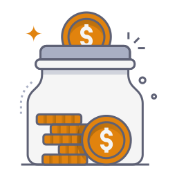 Money jar icon