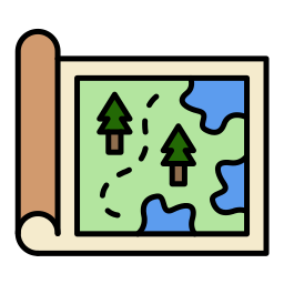 Treasure map icon