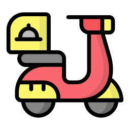 Delivery bike icon