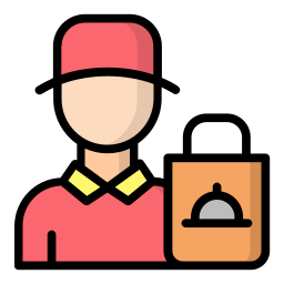 Delivery man icon