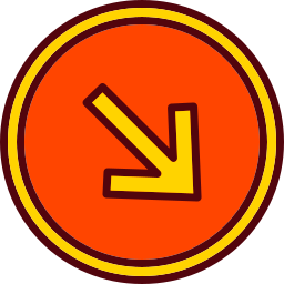 Down right arrow icon