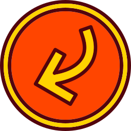 Down left arrow icon