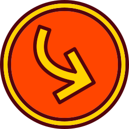 Down right arrow icon