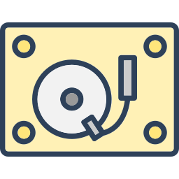 Vinyl record player icon