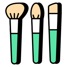 Makeup brushes icon