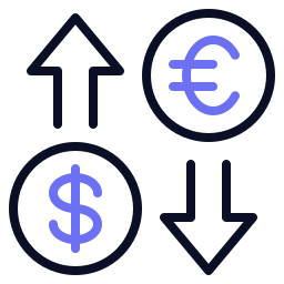 taux de change Icône