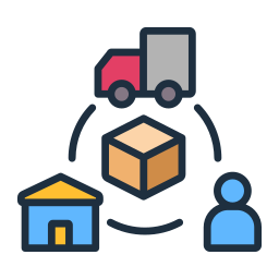 logistique des matériaux Icône