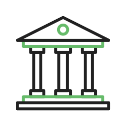 Bank building icon