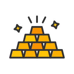 Золотые слитки иконка