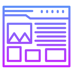 layout del sito web icona