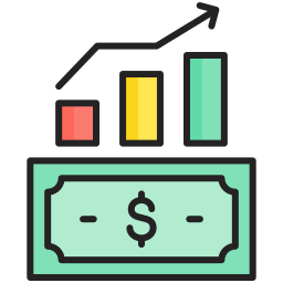 lucro financeiro Ícone