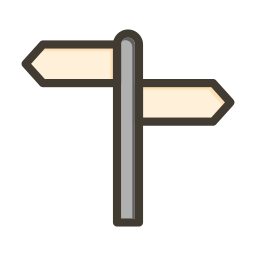 Directional sign icon