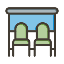 Bus stop icon